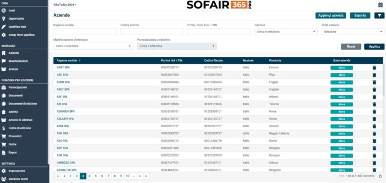 Integrazione CRM SO-FAIR: software per la gestione fieristica